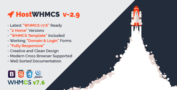 HostWHMCS v2.9 - Responsive Web Hosting with WHMCS Template