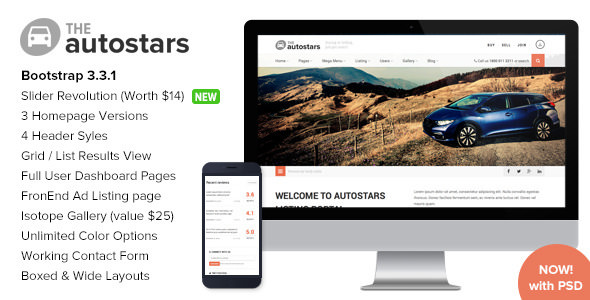 AutoStars v1.3.1 - Responsive Car Dealership Template