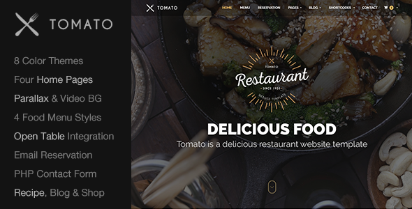 Restaurant Website Template - Responsive HTML5