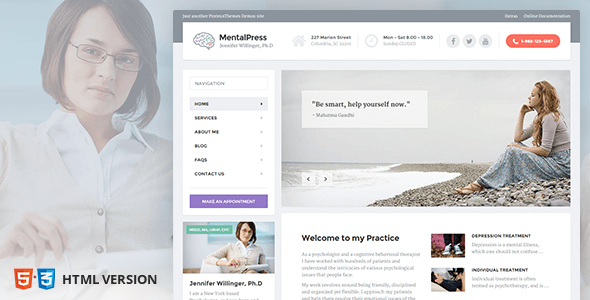 MentalPress - Psychology, Counseling & Medical Website Template