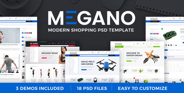 Megano - Online Store PSD Template