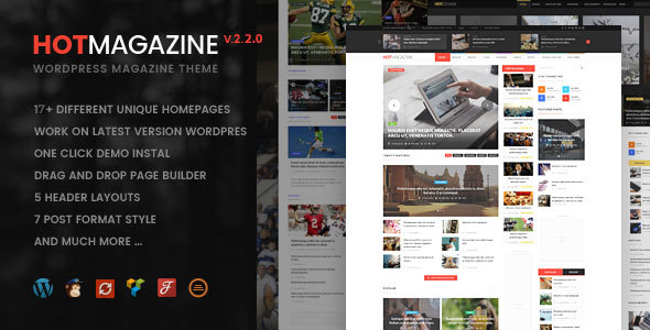 Hotmagazine v2.2.0 - News & Magazine WordPress Theme