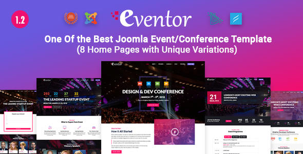 Eventor - Conference & Event Joomla Template