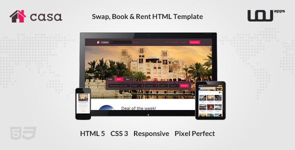 Casa - Swap, Book & Rent HTML Template - Updated