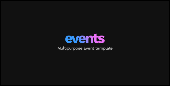 EVENTS - Multipurpose Conference Template
