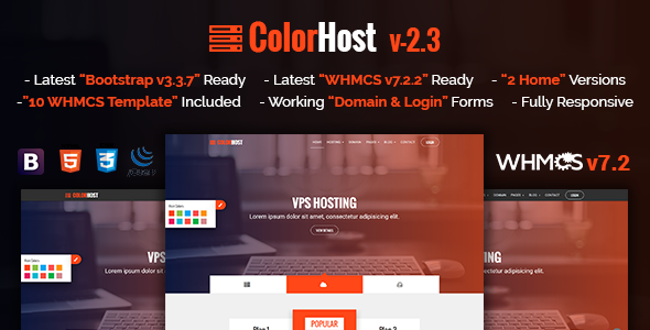 ColorHost v2.3 - Responsive HTML5 Web Hosting and WHMCS Template