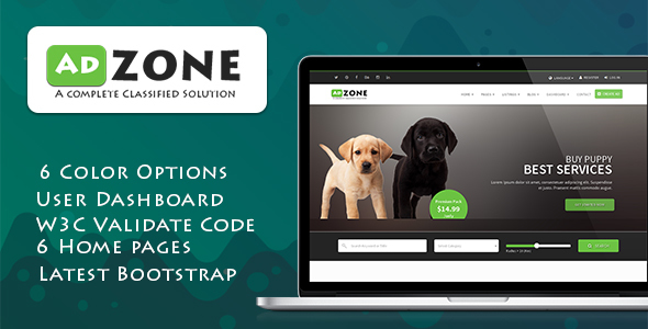 AdZone - A Complete Classified Solution HTML Template + RTL