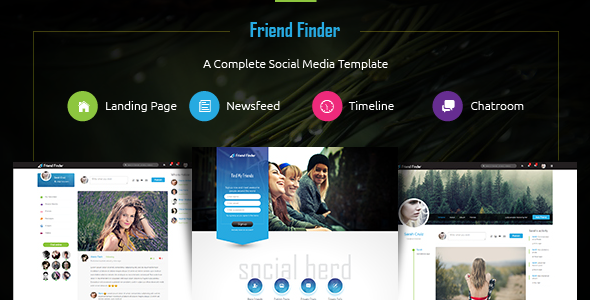 Friend Finder - A Social Network HTML5 Template