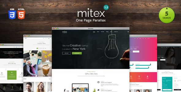 Mitex - One Page Parallax HTML Template