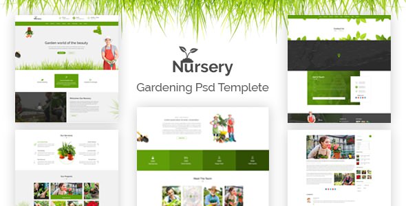Nursery - Gardening PSD Template
