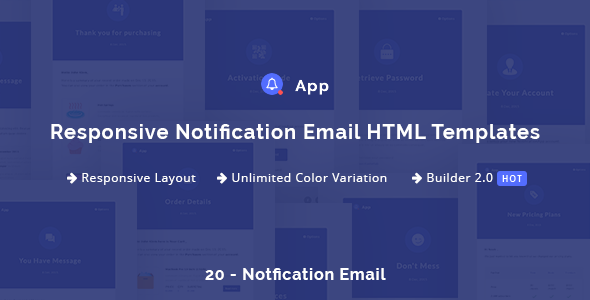 NotificationApp - Responsive Notification Email HTML Templates