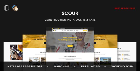 Scour - Construction Instapage Template