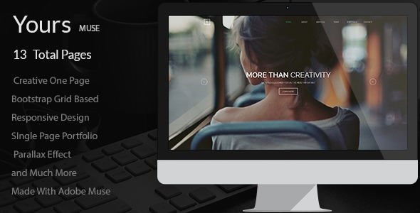 Yours - Creative Onepage Adobe Muse Template