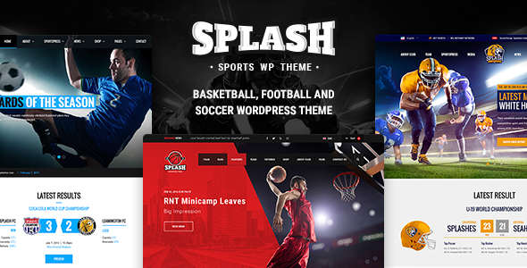 Splash v3.3 - Sport WordPress Theme for Football, Soccer