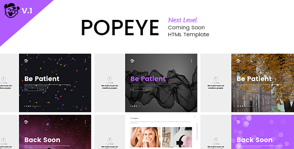 Popeye - Next Level Responsive HTML5 Coming Soon Template