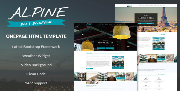 Alpine v1.0 - Bed and Breakfast One Page Template