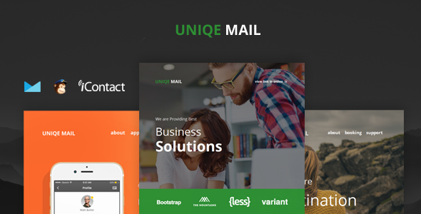 Uniqe Mail - Responsive Email set + Online Access