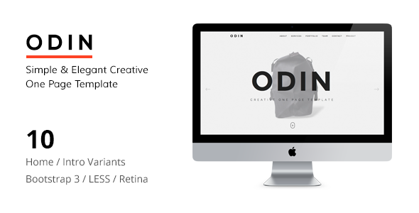 ODIN v1.5 - Simple & Easy Creative One Page Template