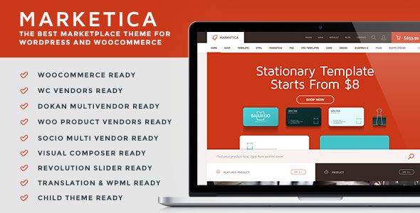 Marketica v4.5.4 - Marketplace WordPress Theme