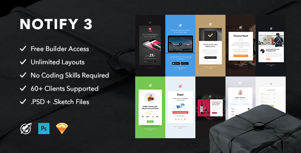 Notify3 - Notification Email + Themebuilder Access