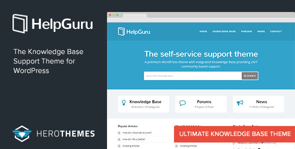 HelpGuru v1.6.2 - A Self-Service Knowledge Base WordPress Theme