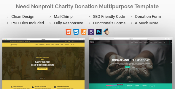 Need - Nonprofit Charity Donation HTML Template