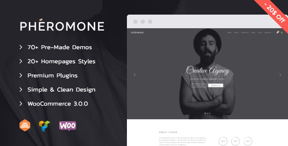 Pheromone v1.3.4 - Creative Multi-Concept WordPress Theme