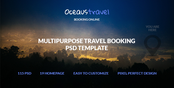 OCEAUS - Multipurpose Travel Booking PSD Template