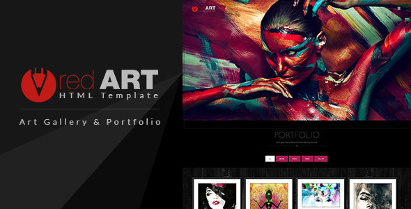 Red Art - HTML Portfolio / Art Gallery Website Template