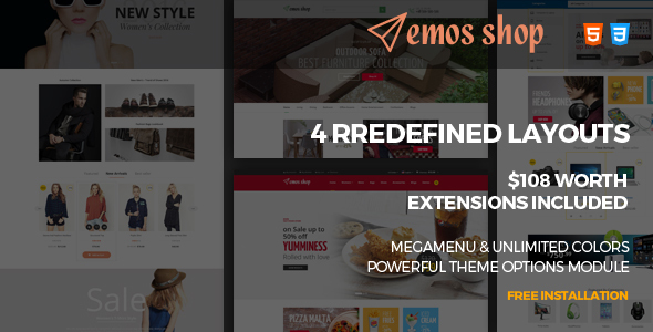 Emos - Multi Store Responsive Magento Theme