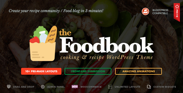 Foodbook v1.1.0 - Recipe Community, Blog & Food Theme
