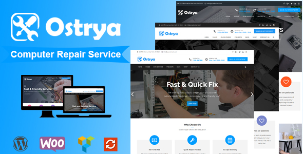Ostrya v1.0.7 - Computer Repair Service WordPress Theme
