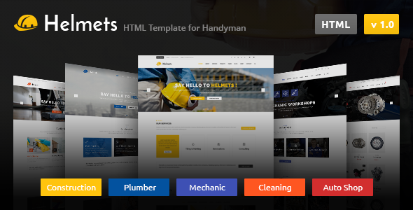 Helmets - HTML Template for Handyman