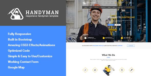 Handyman - Responsive HTML Template | Business