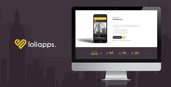 LoliApps - Landing page PSD Theme