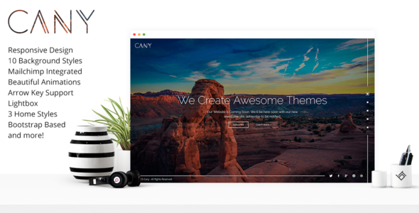 Cany v2.1.0 - Responsive Coming Soon Template