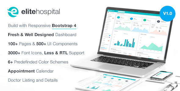 Elite Hospital - Bootstrap 4 Admin Template