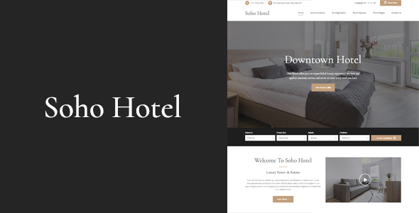 Soho Hotel v3.0 - Responsive Hotel Booking WP Theme