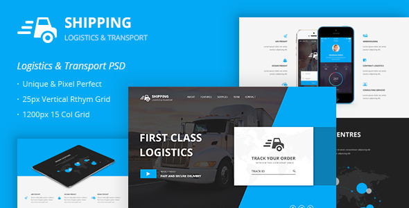 Shipping – Logistics & Transport PSD Template