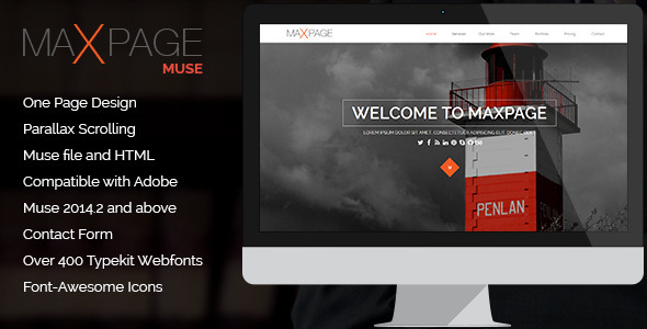 Maxpage - One Page MUSE Template