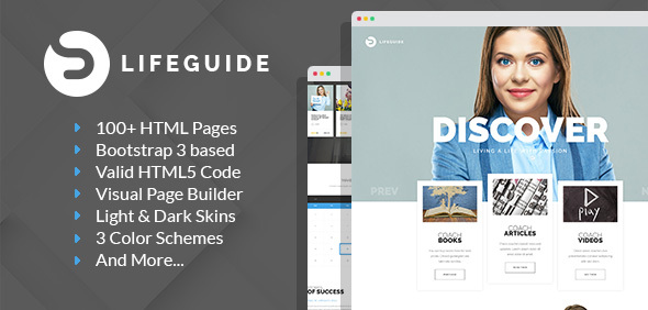 LifeGuide - Personal and Life Coach HTML template with Builder