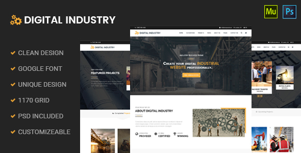 Digital Industry - Industrial Business Muse Template