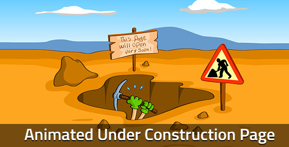 Worker Animated Under Construction Page