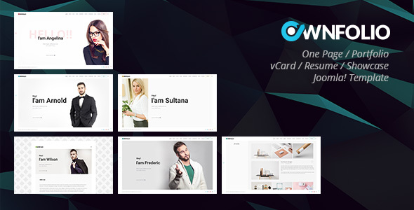 OwnFolio - One Page Personal Portfolio / vCard / Resume / Showcase Joomla Template