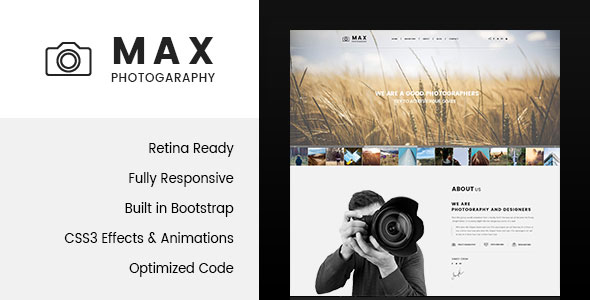 Max Photography - Photographer HTML Template