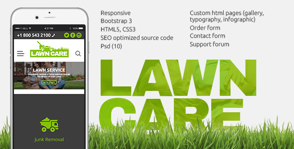 Lawn Care services - HTML website template