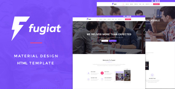 Fugiat - Material Design HTML Template