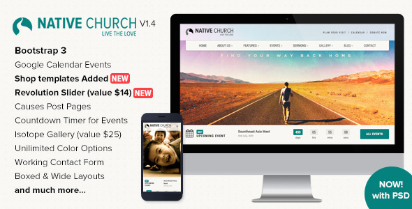 NativeChurch - Responsive HTML5 Template
