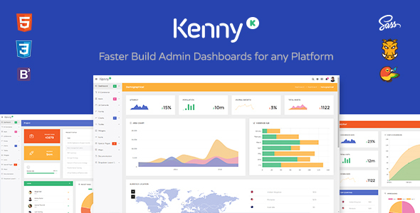 Kenny v2.0.1 - Dashboard / Admin Site Responsive Template