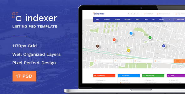 Indexer - Universal Directory Listing PSD Template